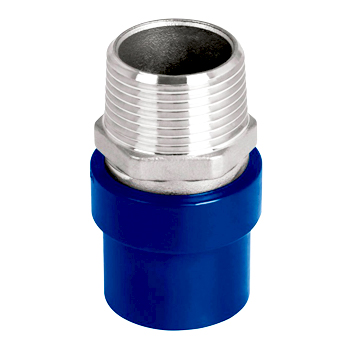 ADAPTADOR MACHO CPVC AZUL FLOWGUARD HIDRAULICO ROSCA METALICO 1/2"